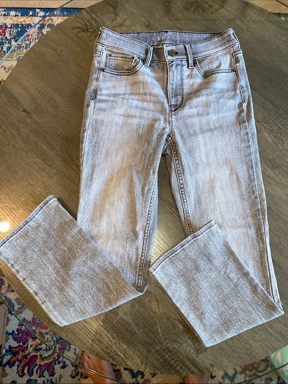 White House Black Market Light Wash Straight Leg Jeans